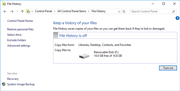 File History in Windows