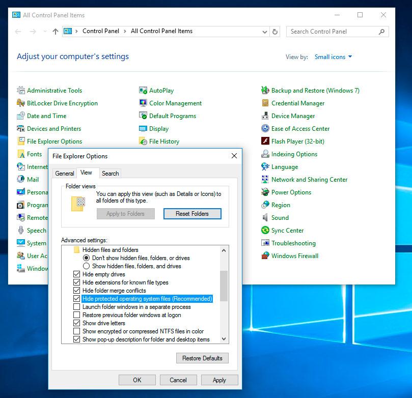 File Explorer Options Windows 10