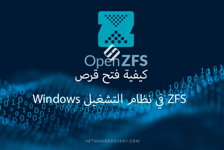 كيفية فتح قرص ZFS في نظام التشغيل Windows