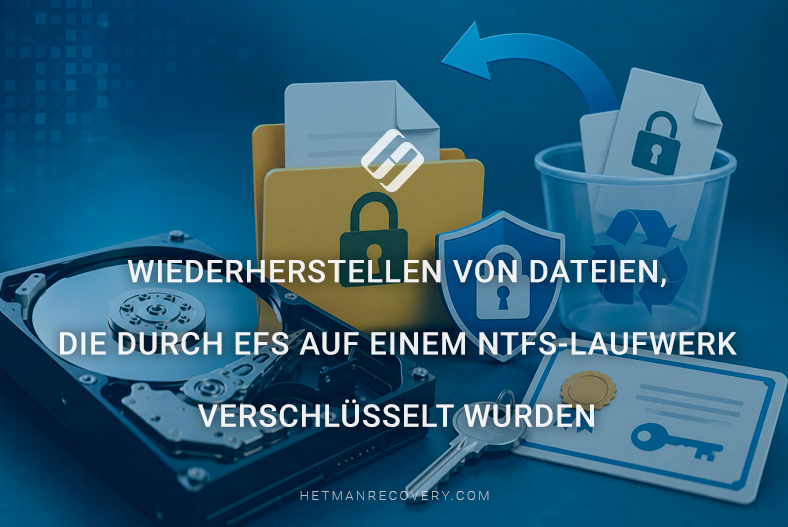 Wiederherstellen von Dateien, die durch EFS auf einem NTFS-Laufwerk verschlüsselt wurden Wiederherstellen von Dateien, die durch EFS auf einem NTFS-Laufwerk verschlüsselt wurden
