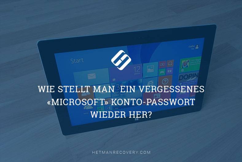Wie stellt man ein vergessenes «Microsoft» Konto-Passwort wieder her?