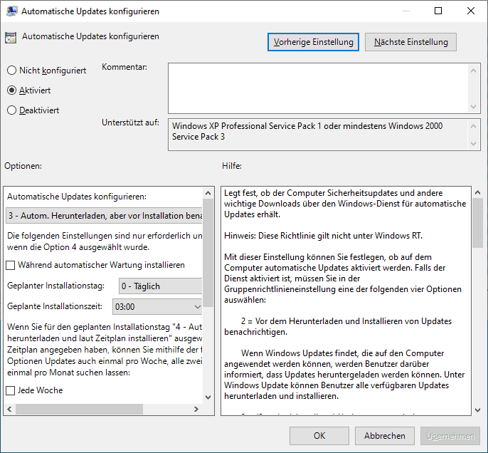 Wees doe alstublieft niet concert Wie deaktiviert man oder entfernt man automatische Updates in Windows 10?