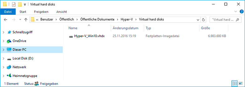 All files stored in virtual machine disks are located in .vhdx files of the virtual disk