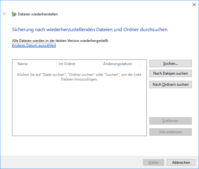 ichern und Wiederherstellen (Windows 7)