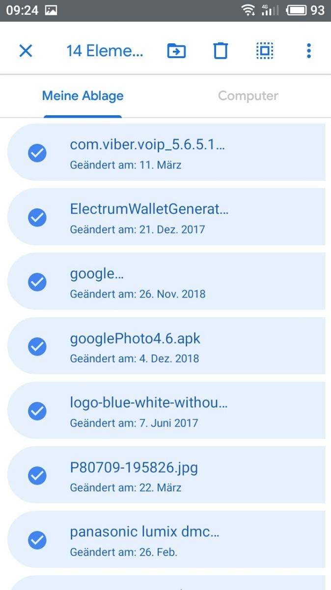 Google Drive-App. Meine Festplatte