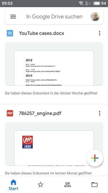 Google Drive-App. «Android-Gerät»