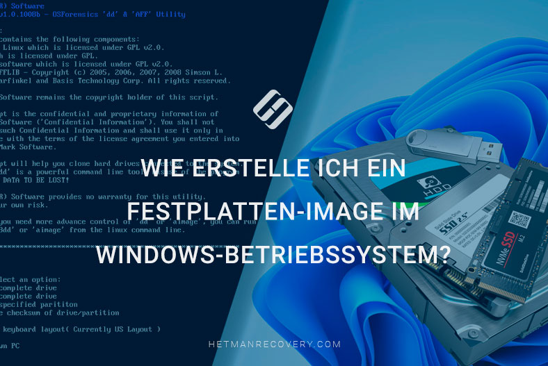 Erstellung eines Festplatten-Images in Windows