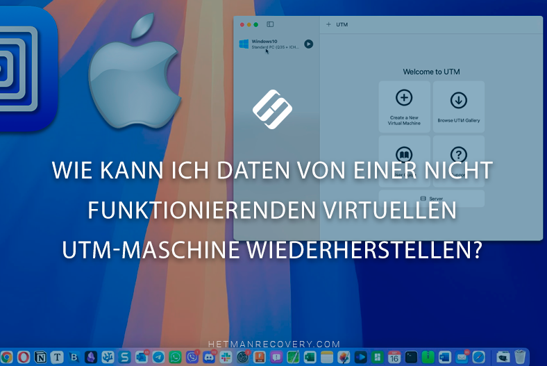 Wie kann ich Daten von einer nicht funktionierenden virtuellen UTM-Maschine wiederherstellen?