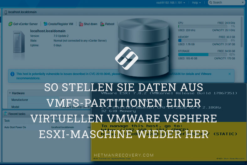 Datenwiederherstellung aus VMFS-Partitionen von VMware vSphere ESXi