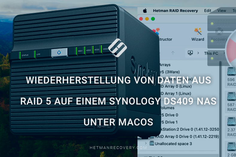 Wiederherstellung von Daten aus RAID 5 auf einem Synology DS409 NAS unter macOS Wiederherstellung von Daten aus RAID 5 auf einem Synology DS409 NAS unter macOS
