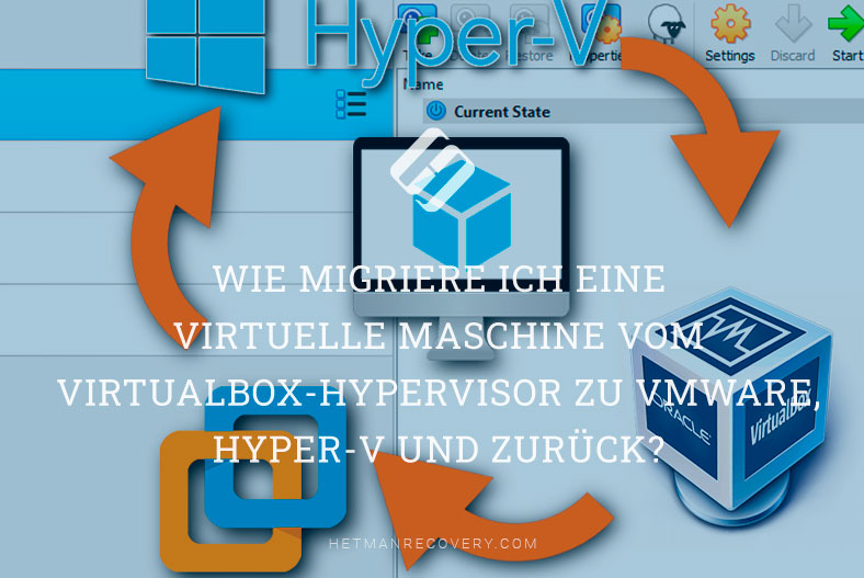 Wie migriere ich eine virtuelle Maschine vom VirtualBox-Hypervisor zu VMware, Hyper-V und zurück?