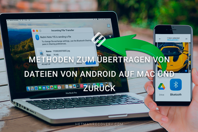 Methoden zum Übertragen von Dateien von Android auf Mac und zurück