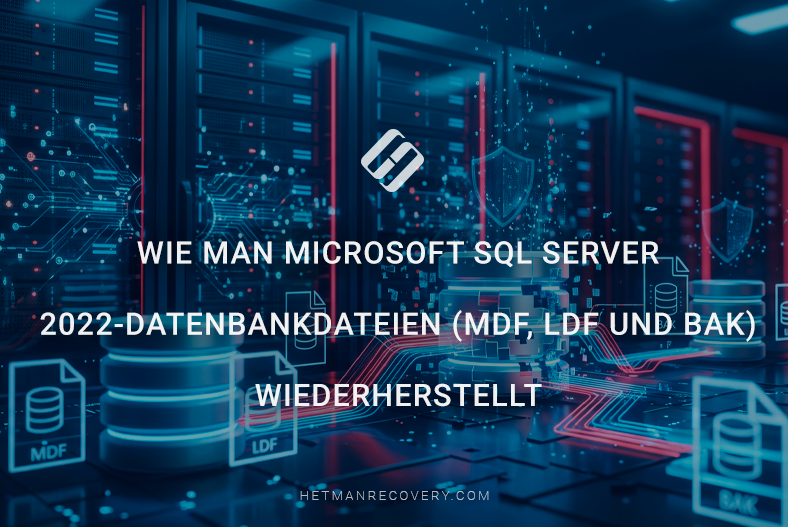 Wie man Microsoft SQL Server 2022-Datenbankdateien (MDF, LDF und BAK) wiederherstellt Wie man Microsoft SQL Server 2022-Datenbankdateien (MDF, LDF und BAK) wiederherstellt