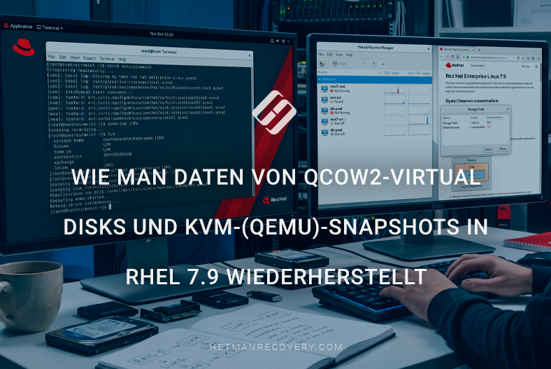 Wie man Daten von QCOW2-Virtual Disks und KVM-(QEMU)-Snapshots in RHEL 7.9 wiederherstellt