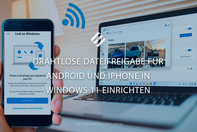 Drahtlose Dateifreigabe für Android und iPhone in Windows 11 einrichten