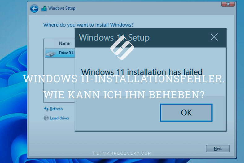 Windows 11-Installationsfehler. Wie kann ich ihn beheben?