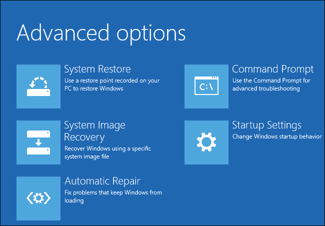 Zusätzliche Optionen in Windows 10