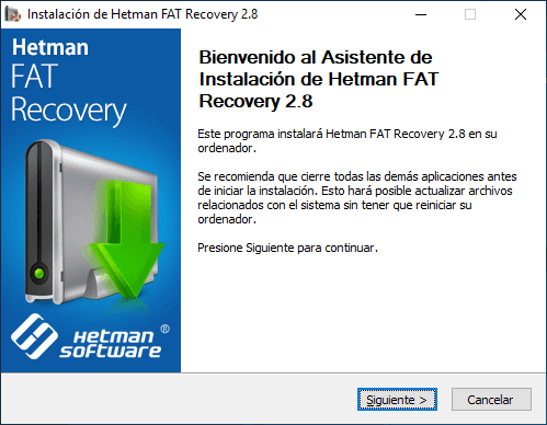 Hetman FAT Recovery. Instalacion