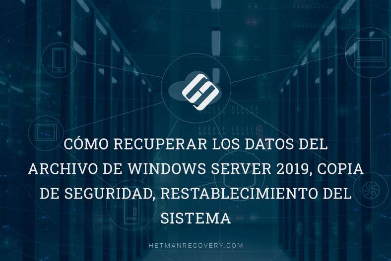 Cómo recuperar los datos del archivo de Windows Server 2019, copia de seguridad, restablecimiento del sistema