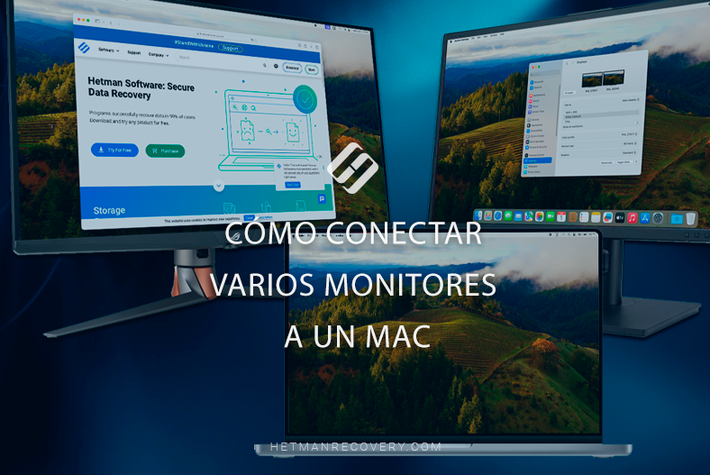 Cómo conectar varios monitores a un Mac