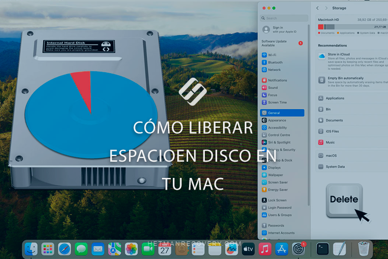 Cómo liberar espacio en disco en tu Mac