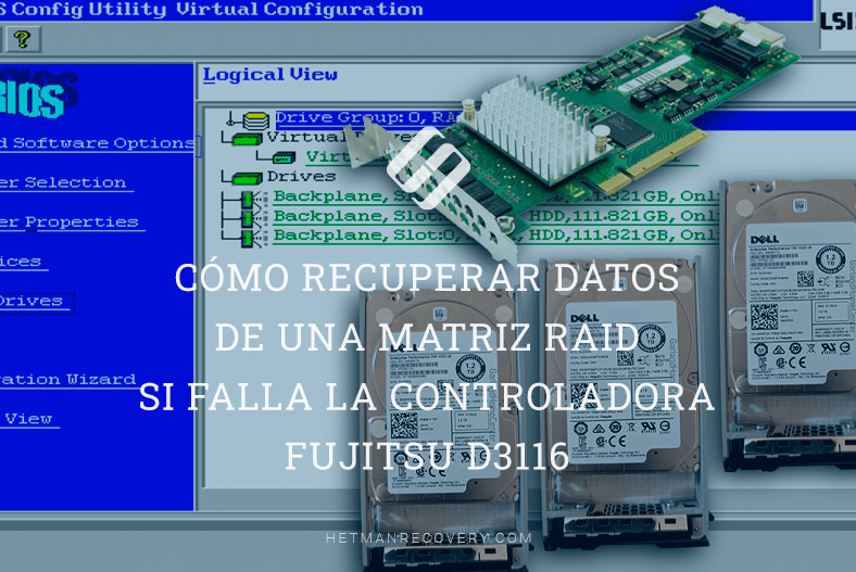 Cómo recuperar datos de una matriz RAID si falla la controladora Fujitsu D3116