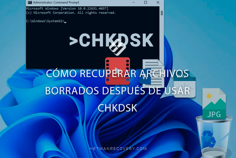 Cómo recuperar archivos borrados después de usar CHKDSK