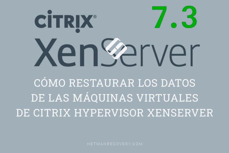 Cómo restaurar los datos de las máquinas virtuales de Citrix Hypervisor XenServer