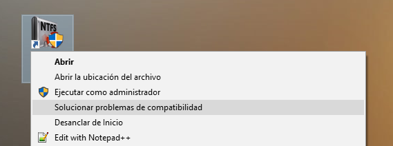 Utilice el régimen de compatibilidad con una versión antigua de Windows