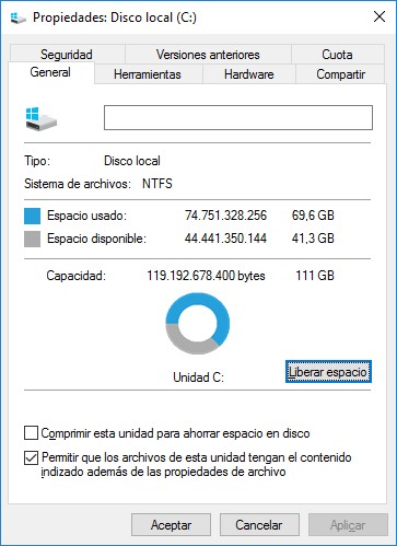Eliminación de los puntos de restauración en Windows 10