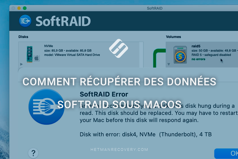 Comment récupérer des données SoftRAID sous macOS même si le RAID n’est pas monté