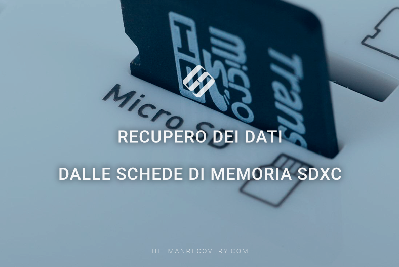 Recupero dei dati dalle schede di memoria SDXC Recupero dei dati dalle schede di memoria SDXC