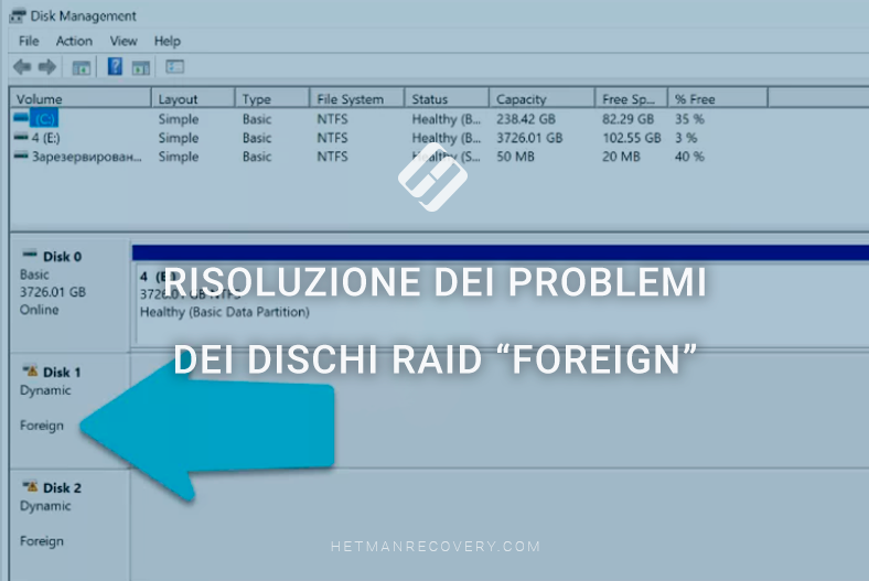 Risoluzione dei problemi dei dischi RAID “foreign”: soluzioni rapide