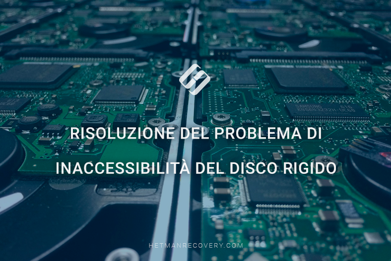 Risoluzione del problema di inaccessibilità del disco rigido Risoluzione del problema di inaccessibilità del disco rigido