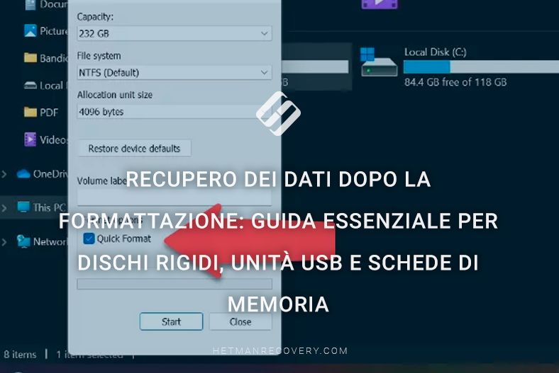 Recupero dei dati dopo la formattazione: guida essenziale per dischi rigidi, unità USB e schede di memoria