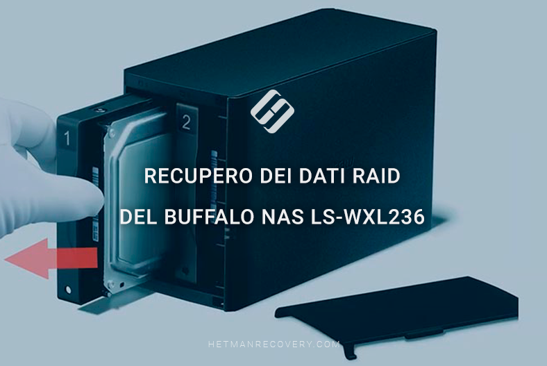 Recupero dei dati RAID del Buffalo NAS LS-WXL236: tecniche comprovate