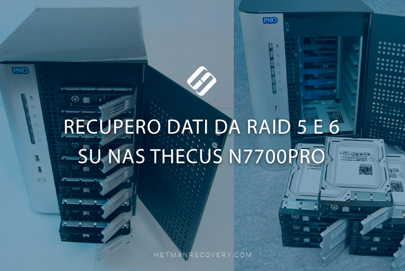 Recupero Dati da RAID 5 e 6 su NAS Thecus N7700Pro Recupero Dati da RAID 5 e 6 su NAS Thecus N7700Pro