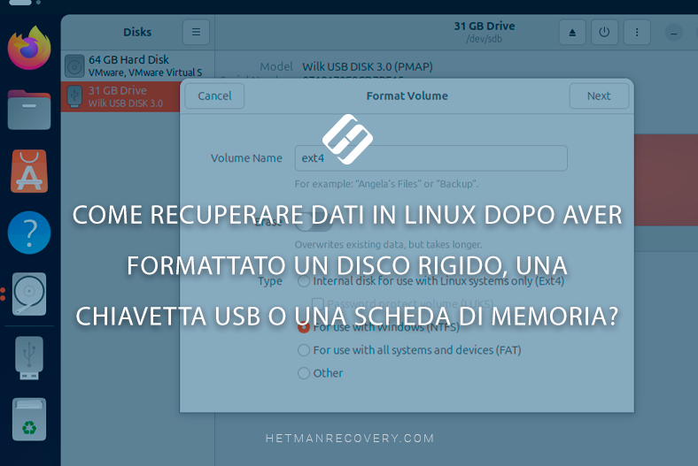Come Recuperare Dati in Linux Dopo Aver Formattato un Disco Rigido, una Chiavetta USB o una Scheda di Memoria?
