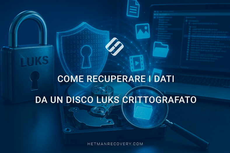 Come recuperare i dati da un disco LUKS crittografato Come recuperare i dati da un disco LUKS crittografato