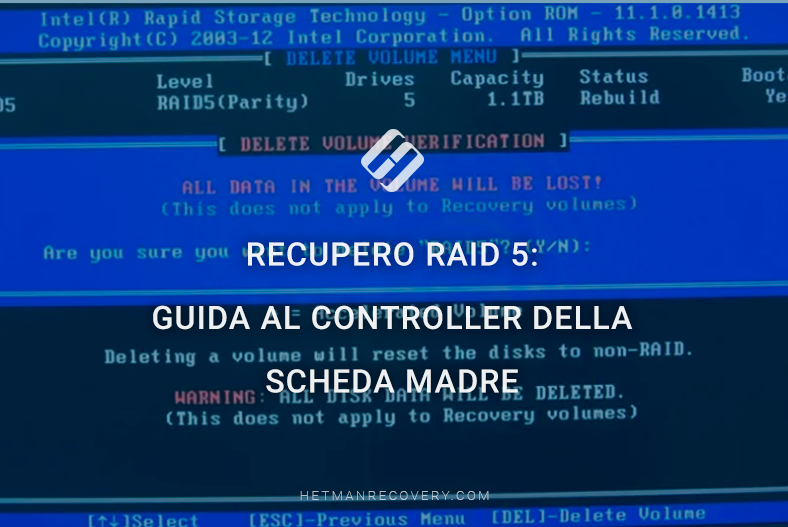 Recupero RAID 5: Guida al controller della scheda madre