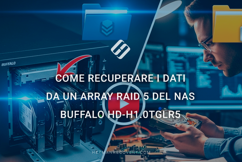 Come recuperare i dati da un array RAID 5 del NAS Buffalo hd-H1.0TGLR5