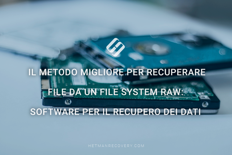 Il metodo migliore per recuperare file da un file system RAW: software per il recupero dei dati