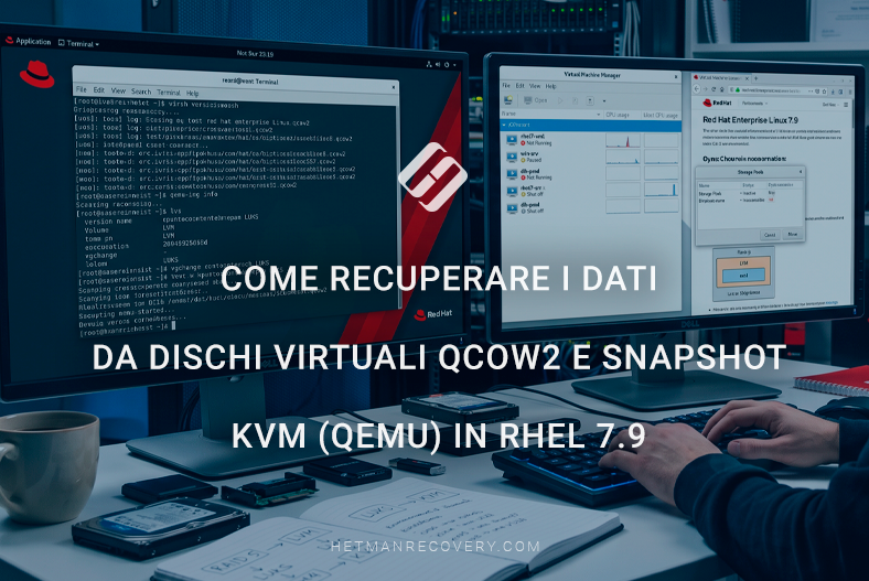 Come recuperare i dati da dischi virtuali QCOW2 e snapshot KVM (QEMU) in RHEL 7.9
