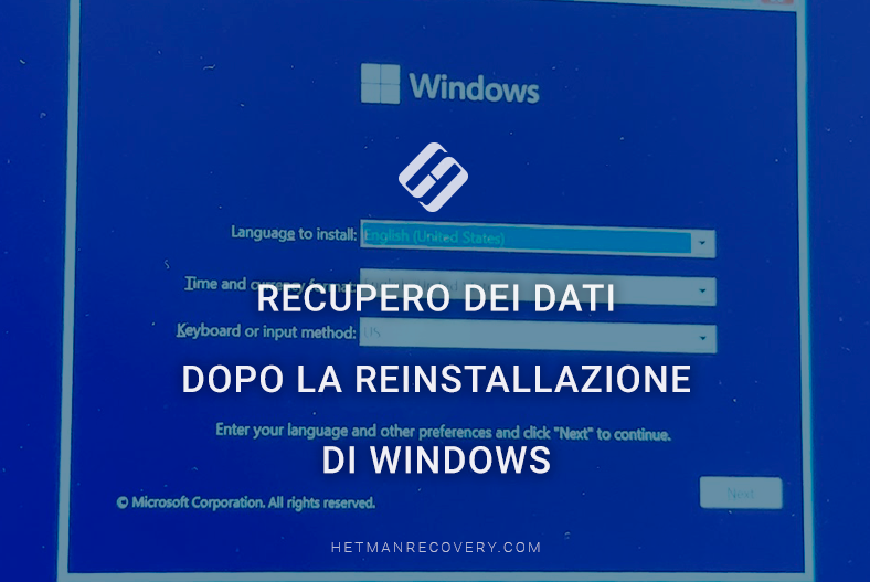 Recupero dei dati dopo la reinstallazione di Windows