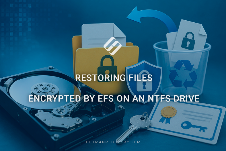 Restoring files encrypted by EFS on an NTFS drive