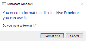 Format disk