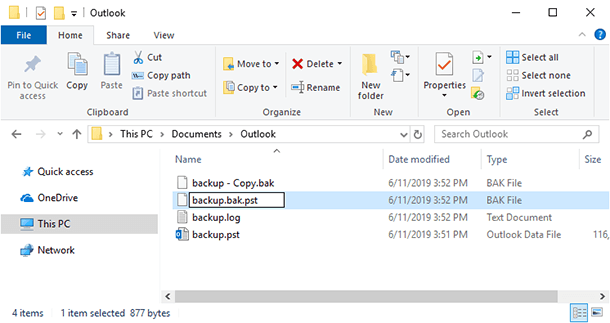 create a personal backup file in outlook 2007