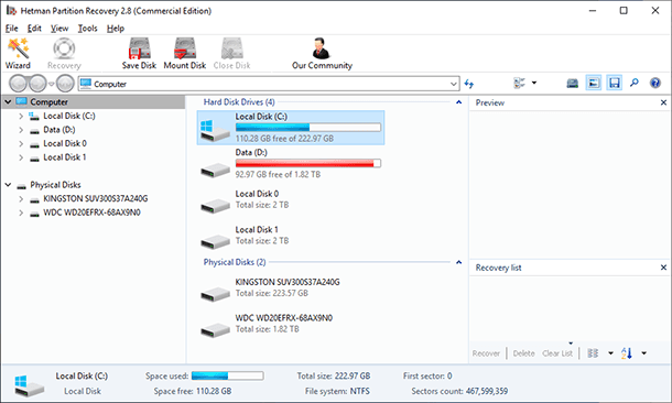 Hetman Partition Recovery