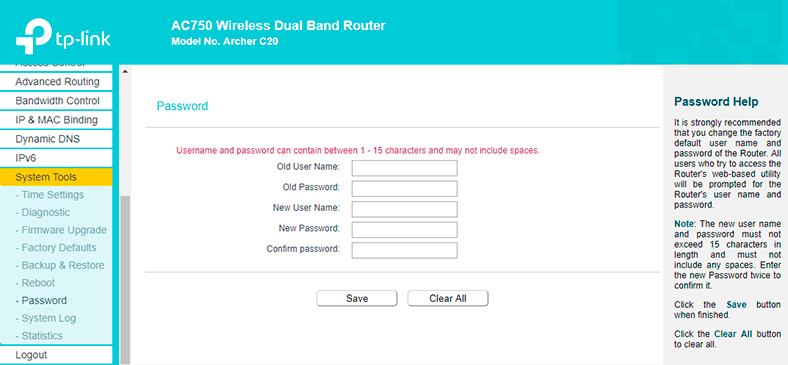 Configuring Wi-Fi Router TP Link AC 750 Archer C20: Internet, Wi-Fi, DHCP,  Password