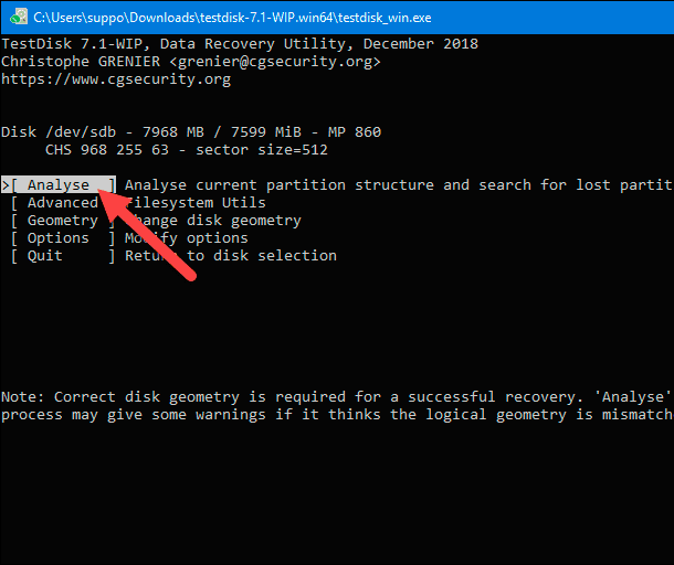 testdisk restore files